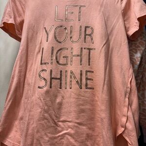 Chicos Peach Graphic Tee